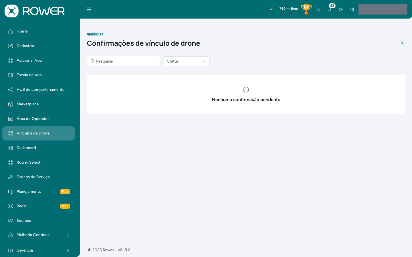 Vínculos de Drone (operador de empresa terceira)