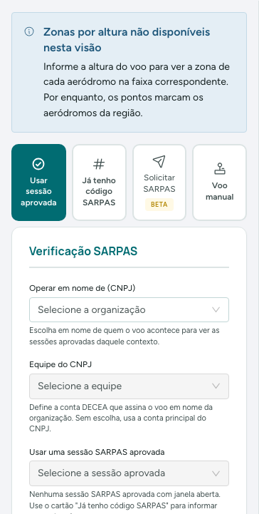 Modo Usar sessão aprovada